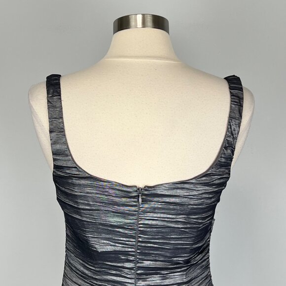 Nicole Miller Womens Gray Sleeveless Ruched Cocktail Dress Bodycon size 12 - Picture 7 of 12
